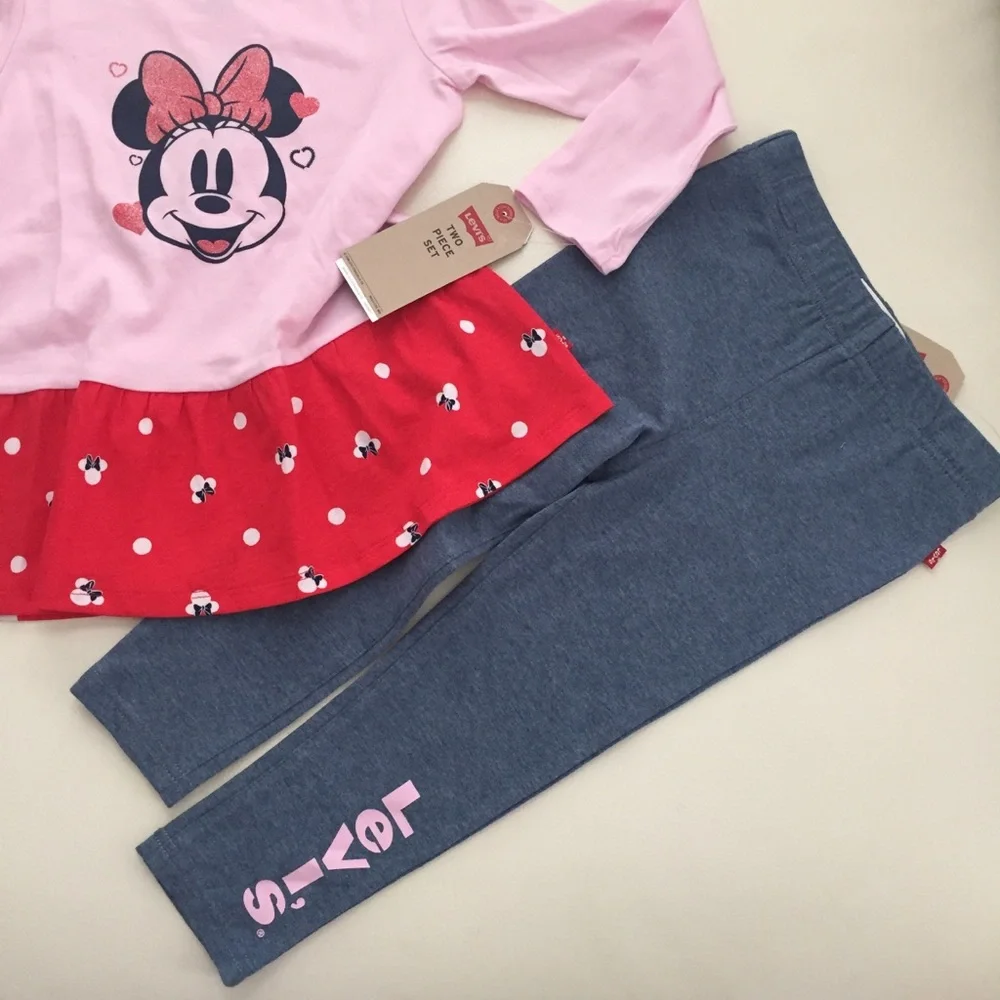 Disney by Levi’s Minnie Mouse Cute Pink Outfit - Picture 3 of 7